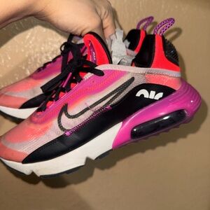 Nike Air Max Pink and Black Athletic Shoes